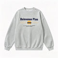 Unisex Oversize Sweatshirt with Retro Burger Print, Round Neckline and Ribbed Cuffs Fashion Glam