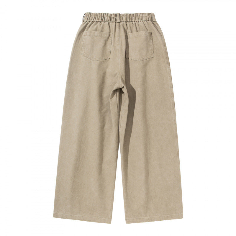 Women's Wide High-Waist Pleated Culotte Pants with Drawstring and Seams Fashion Glam