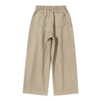 Women's Wide High-Waist Pleated Culotte Pants with Drawstring and Seams Fashion Glam