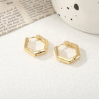 Women's hoop earrings with modern, textured design Fashion Glam