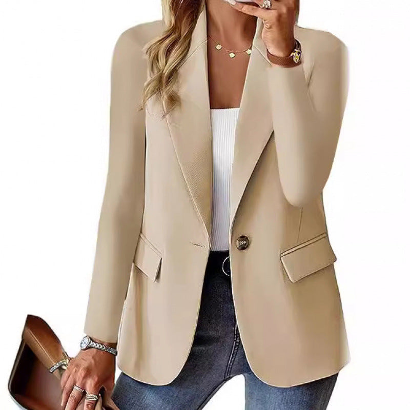 Women Modern Tailored Blazer with Elegant Button Details Fashion Glam