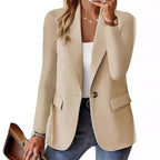 Women Modern Tailored Blazer with Elegant Button Details Fashion Glam