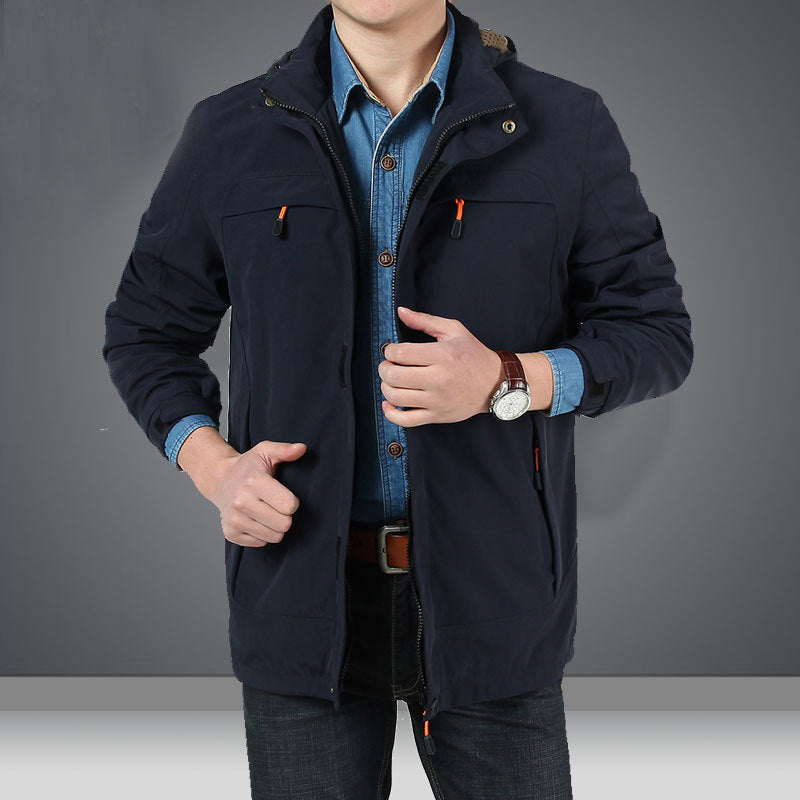 Men's Modern Softshell Field Jacket with Hood, Breathable Stretch and Organizer Pockets Fashion Glam
