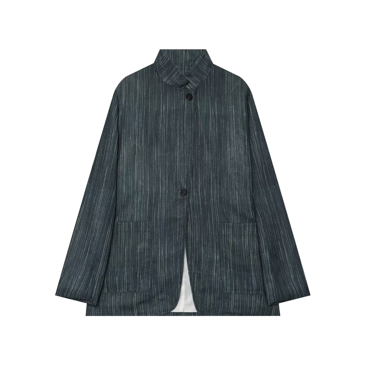 Women's Wide Leg Marlene Trousers with Pleat and Fine Pinstripe Fashion Glam