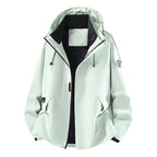 Men's Technical Softshell Hooded Jacket with concealed front zipper and multifunction pockets Fashion Glam