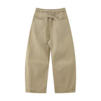 Unisex wide layered pants with balloon-shaped silhouette, high waist and drawstring Fashion Glam
