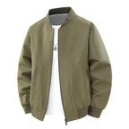 Men's Lightweight Windproof Bomber Jacket with Ribbed Cuffs and Zipper Pockets Fashion Glam