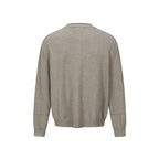 Unisex Boxy Knit Cardigan with Round Neck, Continuous Button Placket and Ribbed Finishes Fashion Glam