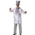 Men's Creepy Ghost Costume with Stylish Hat and Torn Details Fashion Glam