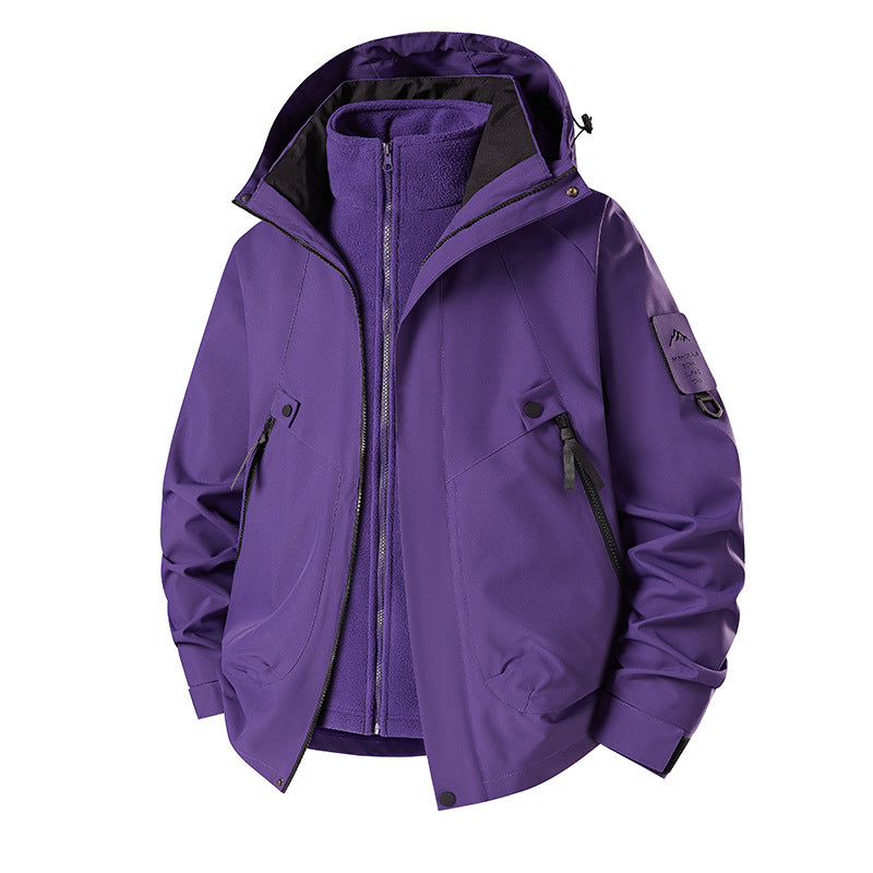 Men's 3-in-1 Softshell Parka with removable fleece inner jacket and technical hood Fashion Glam