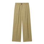 women's wide pleated pants with high waist and distinctive front creases Fashion Glam