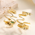 Women's Drop Earrings with Wavy Design Fashion Glam