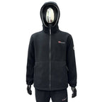 Men's fleece hoodie jacket with wind-resistant surface and zippered pockets Fashion Glam