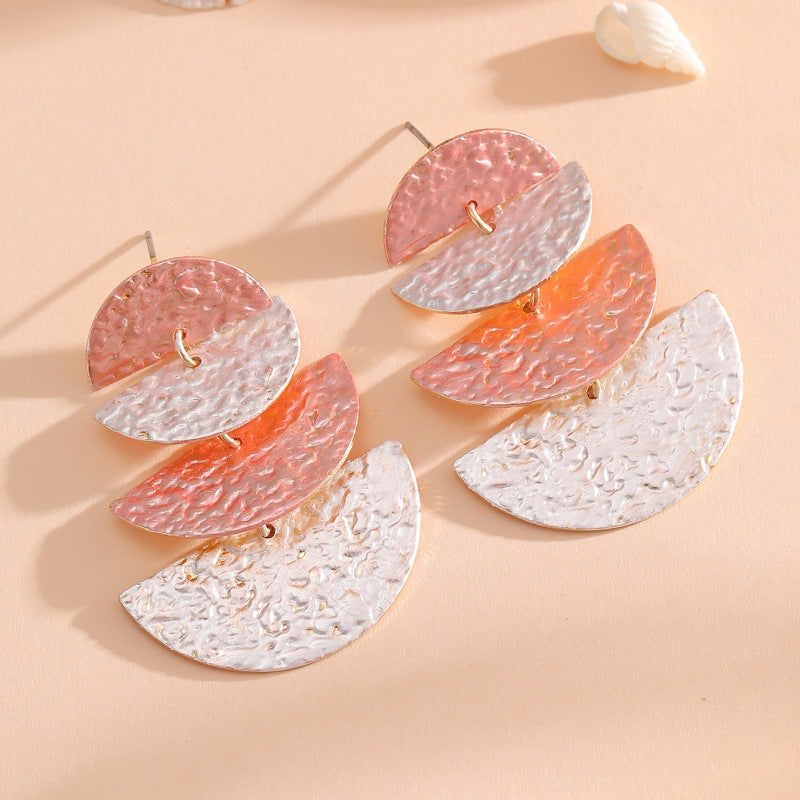 Women's Hanging Earrings in Elegant, Layered Design Fashion Glam