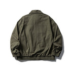 Men's Boxy Canvas Blouson with full zip and elastic cuffs Fashion Glam