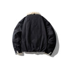 Men's short jacket in boxy bomber style with teddy trim and thermal lining Fashion Glam