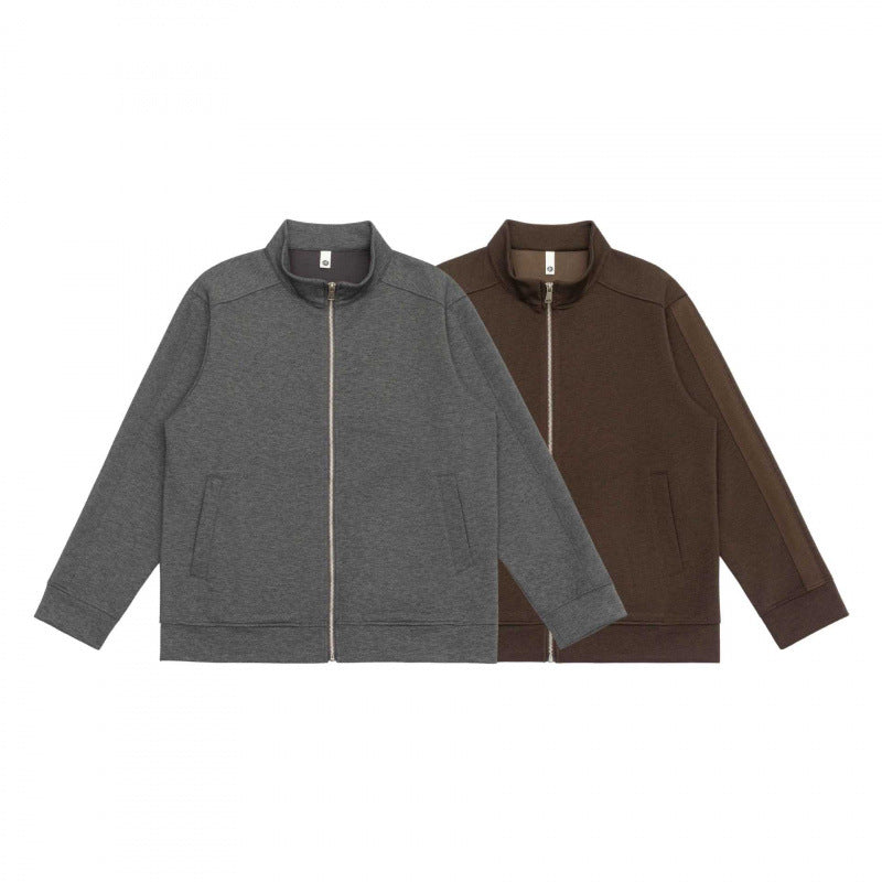 Unisex Boxy Training Jacket with full zip, stand-up collar and inset side piping Fashion Glam
