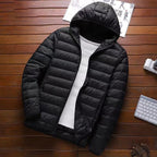 Men's nan ultra-light hooded quilted jacket with packing function and windproof shell Fashion Glam