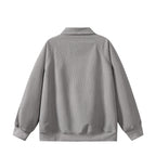 Unisex Oversize Half-zip Sweatshirt with Polo Collar, Waffle Structure and Kangaroo Pocket Fashion Glam