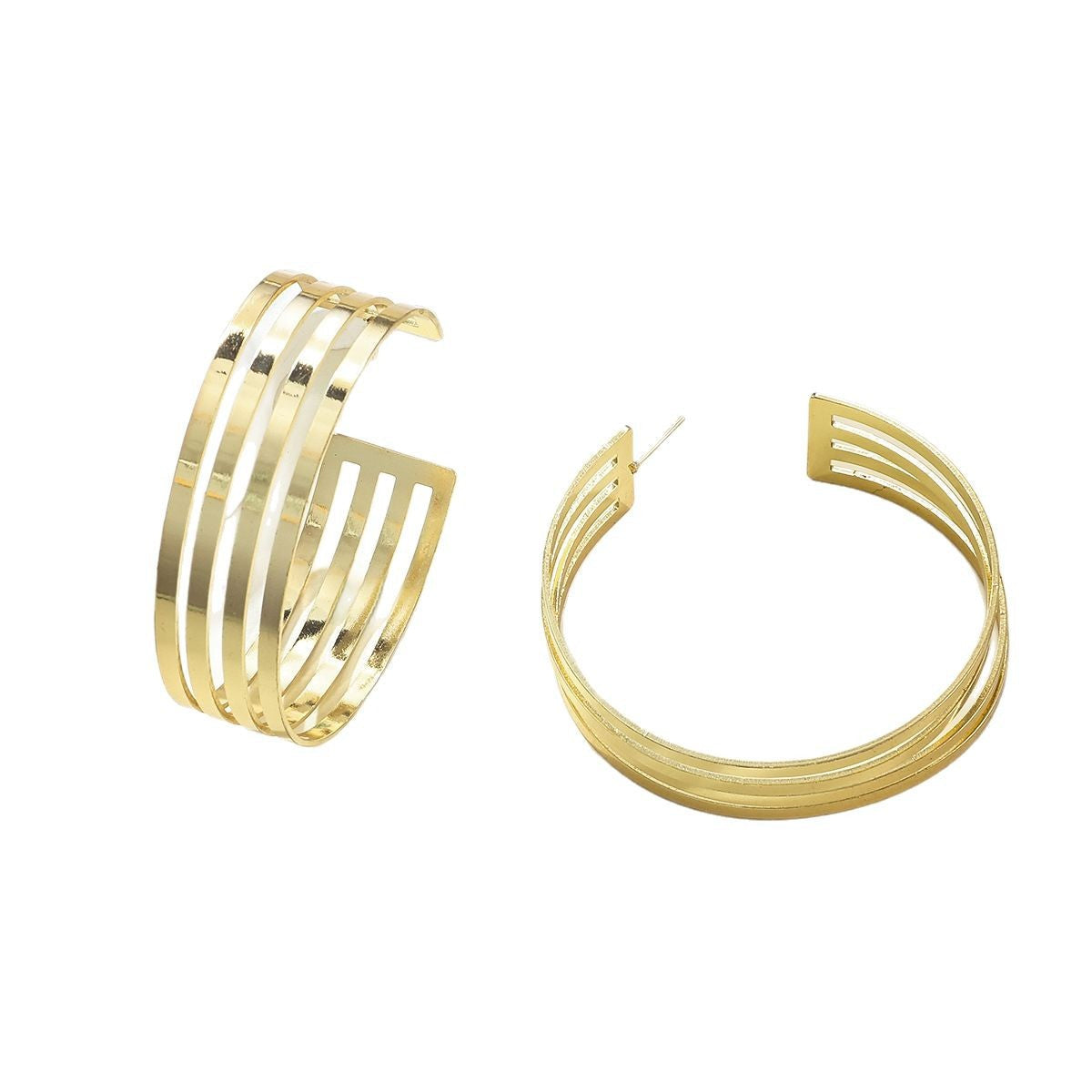 Women's Hanging Earrings in Elegant Wave Pattern Fashion Glam