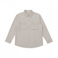Unisex Overshirt made of structured knit blend with patch flap pockets Fashion Glam