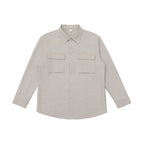 Unisex Overshirt made of structured knit blend with patch flap pockets Fashion Glam