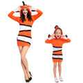 Ladies' animal costume in clownfish design with hood and colorful accents Fashion Glam