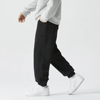 Men Comfortable Athletic Jogging Pants with Drawstring and Elastic Ankle Cuffs Fashion Glam