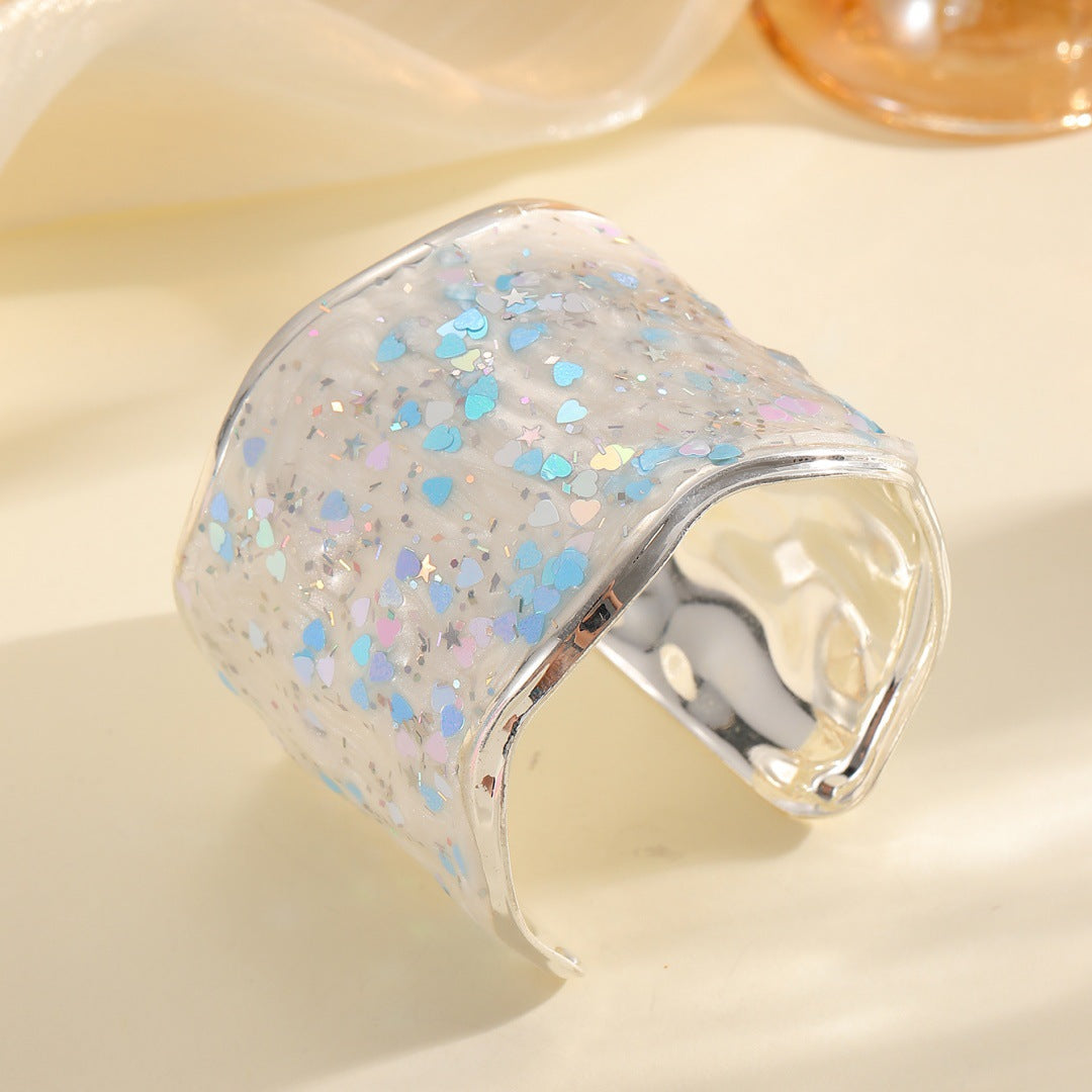 Women's Glittering Ring made of high-quality Epoxy Resin Fashion Glam