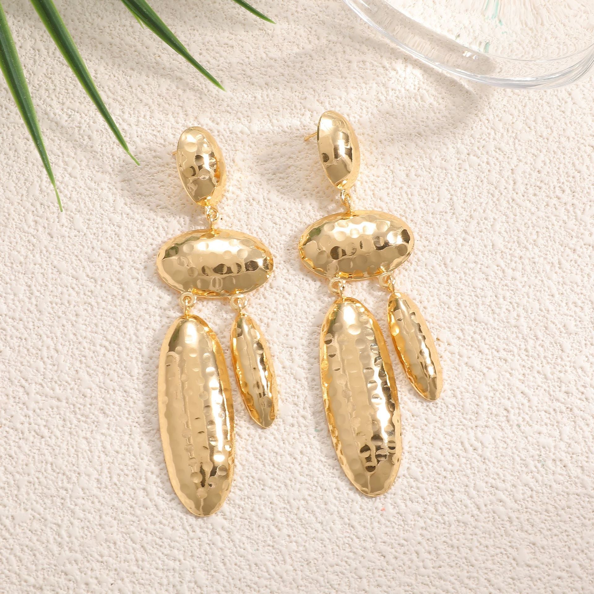 Women Hanging Earrings with artistic, three-dimensional design Fashion Glam