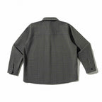 Unisex Checked Overshirt in Boxy Cut with Chest Flap Pocket and Shirt Collar Fashion Glam