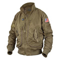 Men's Military-Inspired Bomber Jacket with Multiple Pockets, Sleeve Organizer, and Ribbed Cuffs Fashion Glam