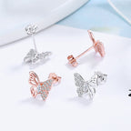 Ladies earrings in an elegant butterfly design with sparkling zirconia Fashion Glam