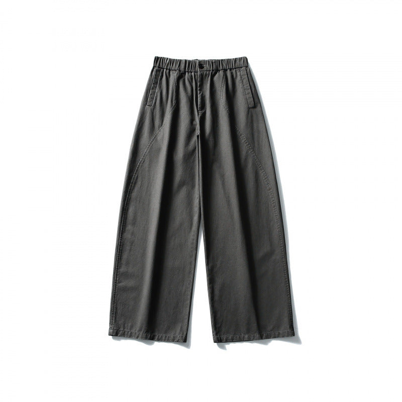 Women Wide High-Waist Culotte Pants with Elastic Waistband and Side Pockets Fashion Glam