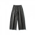 Women Wide High-Waist Culotte Pants with Elastic Waistband and Side Pockets Fashion Glam