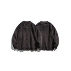 Women's Chunky Knit Oversized Cardigan in Mohair Look with Round Neckline and Button Placket Fashion Glam