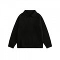 Unisex Wide-Cut Fine Knit Polo with Short Henley Closure and Kent Collar Fashion Glam