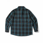 Unisex Checked Overshirt in Boxy Workwear Style with Patch Pockets and Shirt Collar Fashion Glam