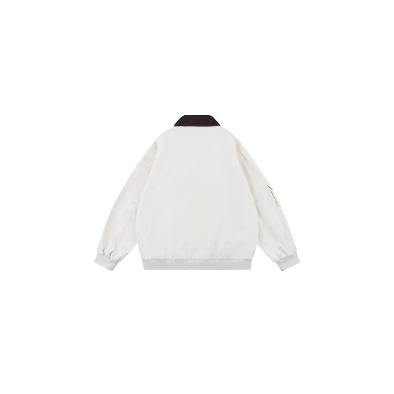 Unisex Oversized Blouson in Workwear style with cord collar and checked lined interior Fashion Glam