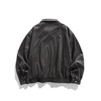 Men's short bomber-style jacket made of microfiber suede with zipper Fashion Glam