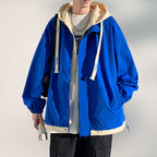 Men's two-layer softshell overlay jacket with hood, wind and water repellent membrane and adjustable hem Fashion Glam