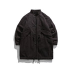 Men's Insulated Parka Jacket in Oversized Cut with Sherpa Lining and Drawstring Hem Fashion Glam