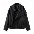 Women Oversize Bomber Jacket with Wide Lapel Collar, Waist Belt and Shoulder Epaulettes Fashion Glam