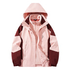 Men's water-repellent two-layer trekking jacket with removable fleece inner jacket and hood Fashion Glam