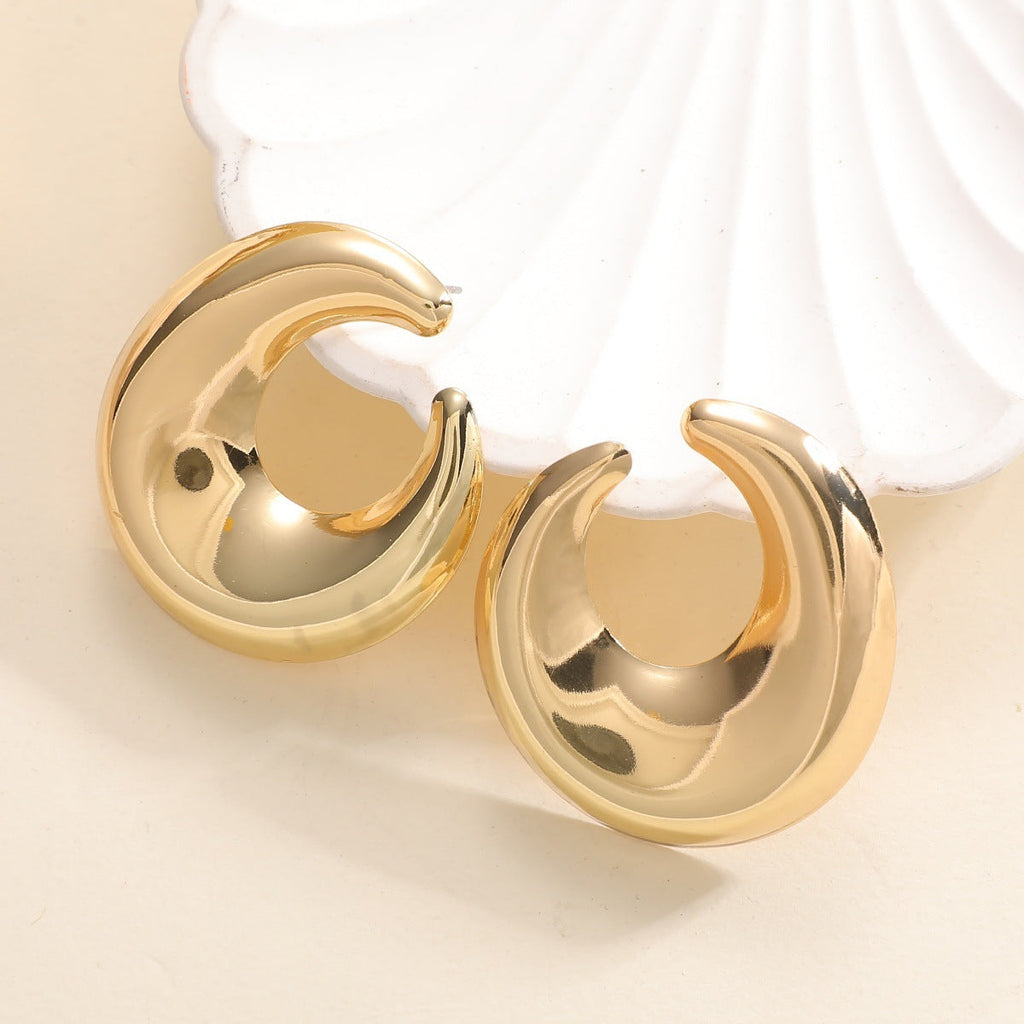 Women's earrings with elegant curved design Fashion Glam