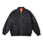 Men's Lightweight Flight Bomber Jacket with Water-Repellent Shell and Contrast Lining Fashion Glam
