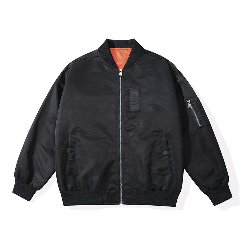 Men's Lightweight Flight Bomber Jacket with Water-Repellent Shell and Contrast Lining Fashion Glam