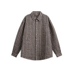 Unisex Oversize Shirt made of brushed flannel with check pattern and rounded hem Fashion Glam