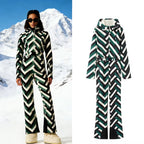 Ladies Hooded Overall with Belt, Zipper and Flared Leg Fashion Glam