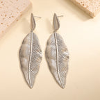 Women's Hanging Earrings in Elegant Leaf Design Fashion Glam